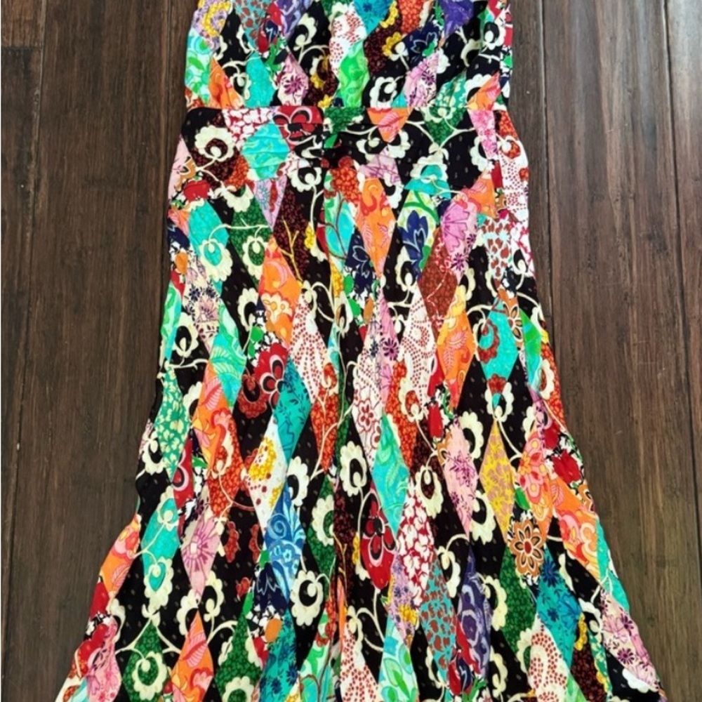 Rixo Patchwork Halter Maxi Dress - image 2